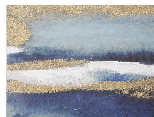 Dipinto su Tela Dark Blue 60x2,7x80 cm in Legno di Pino e Canvas Multicolor