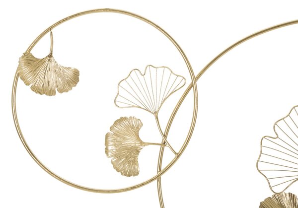 Pannello da Muro Double Leaf 120,5x4,2x80,5 cm in Ferro Oro