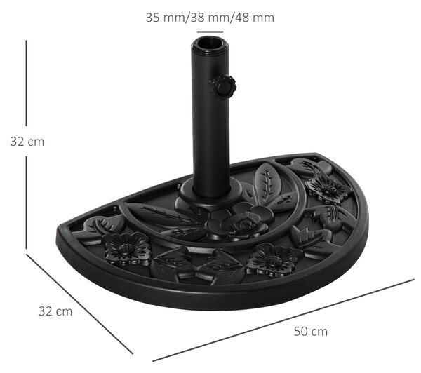 Outsunny Base per Ombrellone con Palo da 35mm / 38mm / 48mm Cemento Φ50x32x32cm|Aosom