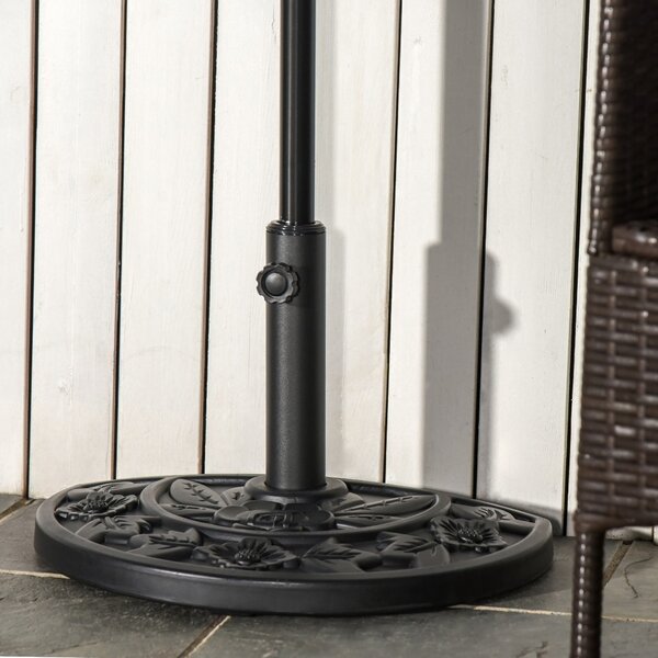 Outsunny Base per Ombrellone con Palo da 35mm / 38mm / 48mm Cemento Φ50x32x32cm|Aosom