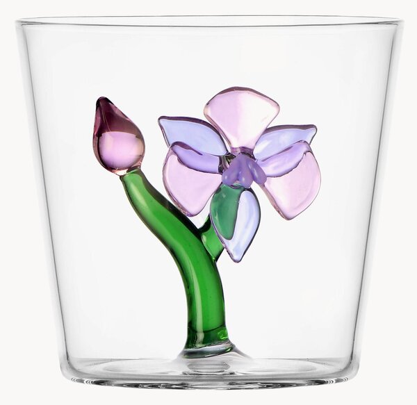 Bicchiere fatto a mano in vetro borosilicato Botanica