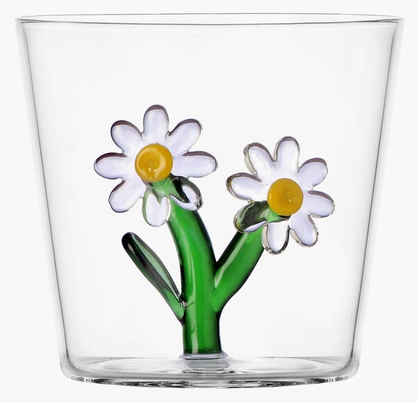 Bicchiere fatto a mano in vetro borosilicato Botanica