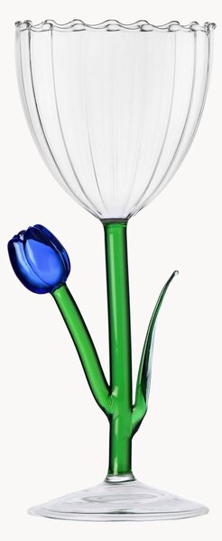 Bicchiere da vino fatto a mano in vetro borosilicato Botanica