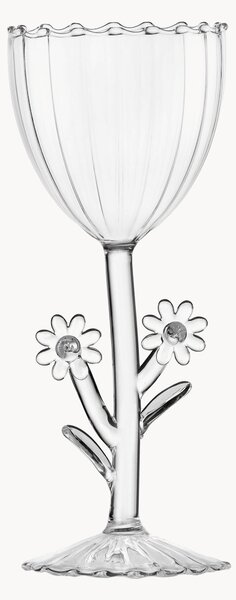Bicchiere da vino fatto a mano in vetro borosilicato Botanica