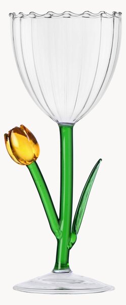 Bicchiere da vino fatto a mano in vetro borosilicato Botanica