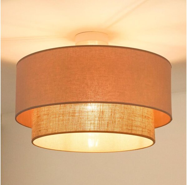 Duolla - Lampadario a plafone BOHO 1xE27/15W/230V diametro 45 cm beige/marrone