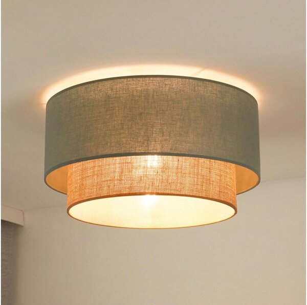 Duolla - Plafoniera BOHO 1xE27/15W/230V diametro 45 cm verde/marrone