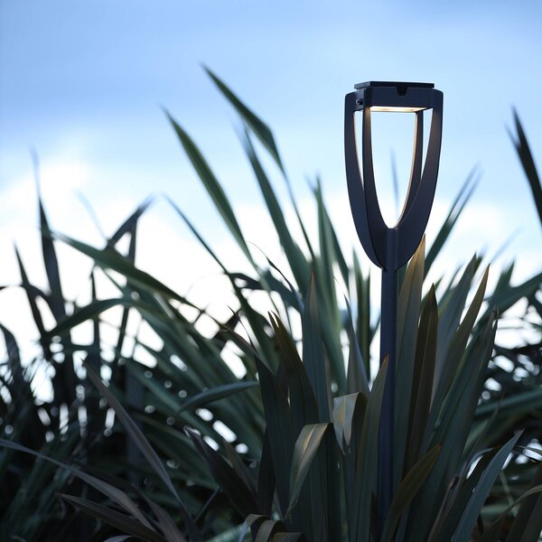Les Jardins Lampada LED solare Tulip con picchetto, antracite