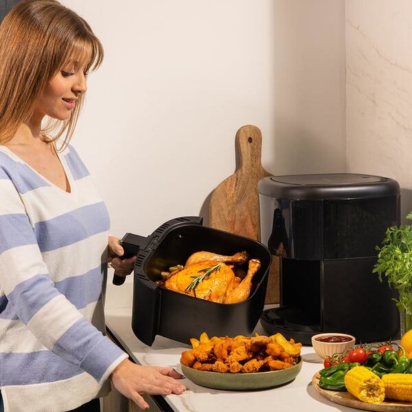 Cecotec Friggitrice ad Aria 6 Litri Potenza 1700W 12 Programmi Touch colore Nero Cecofry Bombastik 6000 - 04992