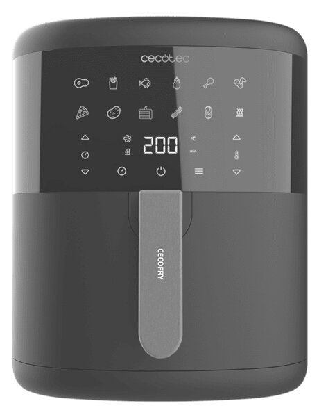 Cecotec Friggitrice ad Aria 6 Litri Potenza 1700W 12 Programmi Touch colore Nero Cecofry Bombastik 6000 - 04992
