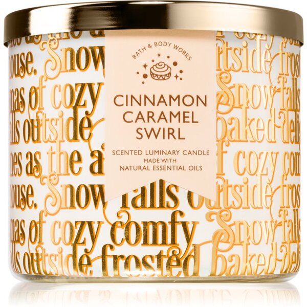 Bath & Body Works Cinnamon Caramel Swirl candela profumata 411 g