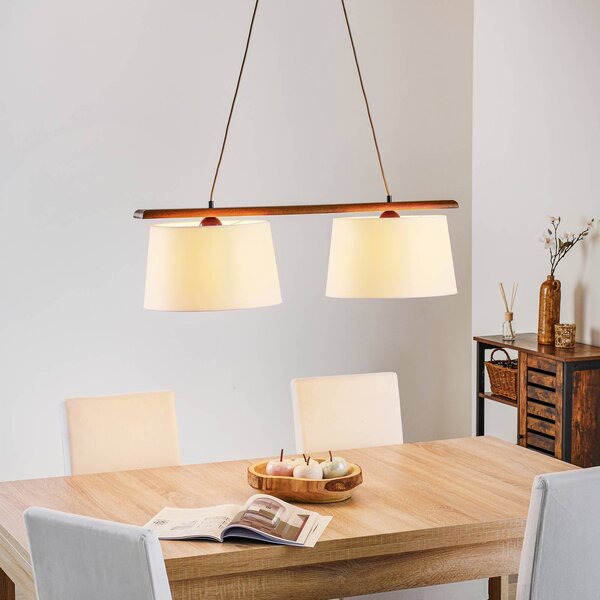Lampada a sospensione Sweden Lamkur, dimmerabile, Legno scuro, Soggiorno / Sala da pranzo, Legno, Moderno, Lampada a sospensione