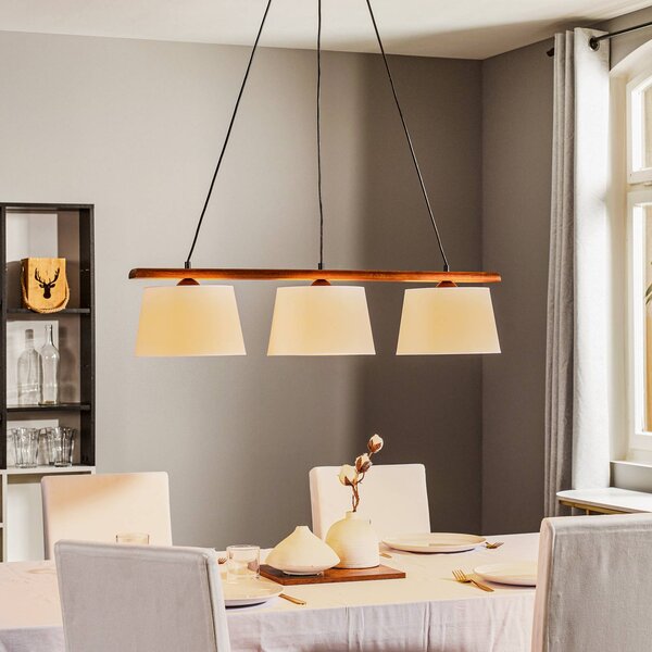 Lampada a sospensione Sweden Lamkur, dimmerabile, Legno scuro, Soggiorno / Sala da pranzo, Legno, Moderno, Lampada a sospensione