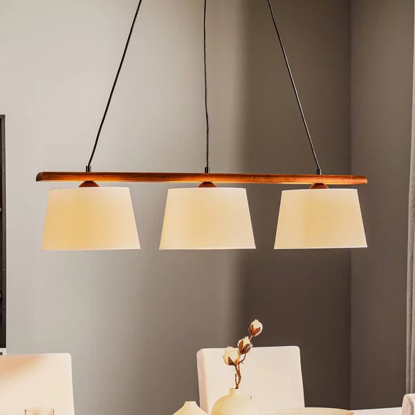Lampada a sospensione Sweden Lamkur, dimmerabile, Legno scuro, Soggiorno / Sala da pranzo, Legno, Moderno, Lampada a sospensione