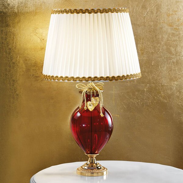 Masiero Raffinata lampada da tavolo Ella, vetro di Murano
