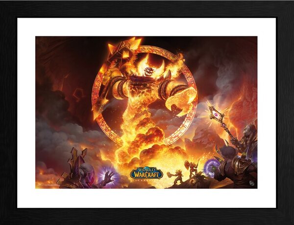 Quadro World of Warcraft - Ragnaros, Poster Incorniciato