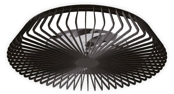 Mantra Iluminación Ventilatore da soffitto LED Smart Himalaya, nero, CC, silenzioso dimmerabile, Nero, Soggiorno / Sala da pranzo, Metallo, Moderno