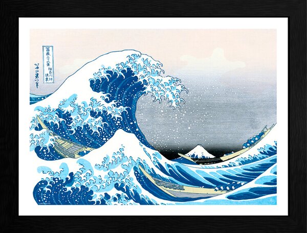 Quadro Hokusai - Great Wave, Poster Incorniciato