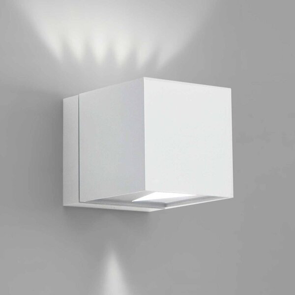 Milan Iluminación Applique Dau a forma di cubo up-down alluminio