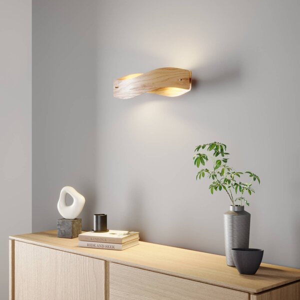 Quitani Lampada LED da parete in legno Lian dimmerabile