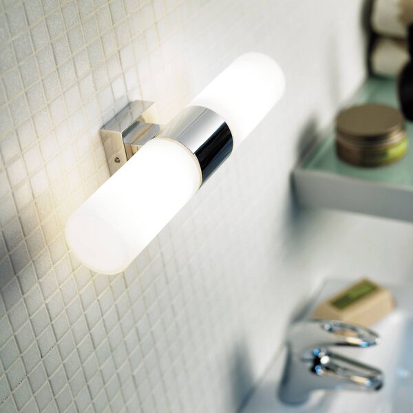 Nordlux Applique da parete TARGET, dimmerabile, Cromo / Argento, Bagno, Metallo, Moderno, Applique