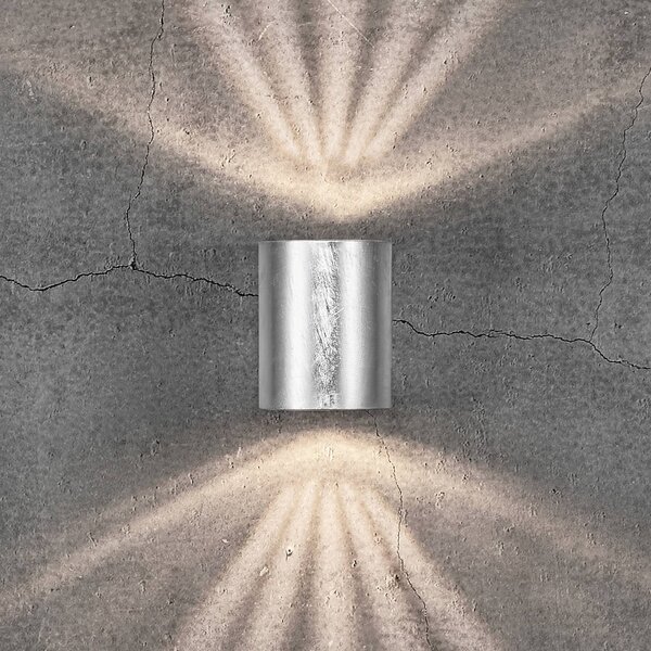 Nordlux Applique da esterni a LED Canto 2, Alluminio / Grigio / Zincato, Alluminio, Moderno, Applique LED da esterni