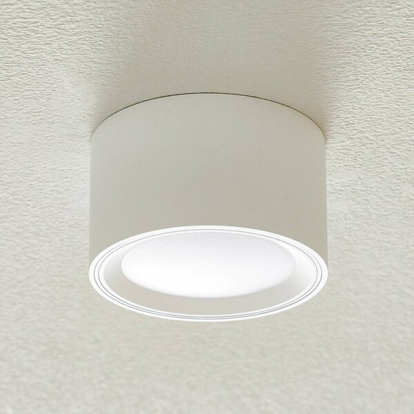 Nordlux Plafoniera a LED Fallon, dimmerabile, Bianco / Opale, Soggiorno / Sala da pranzo, Metallo, Moderno, Plafoniera LED