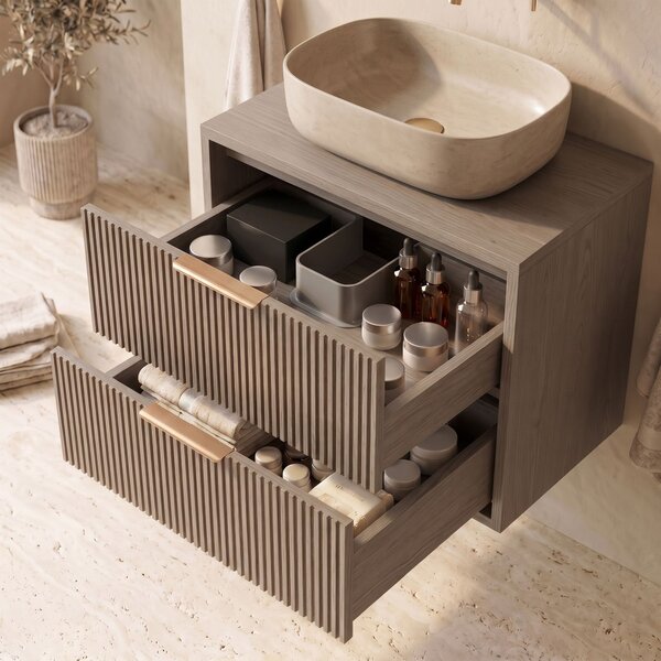 Mobile bagno sotto lavabo Rea Mono 60cm Grey Oak