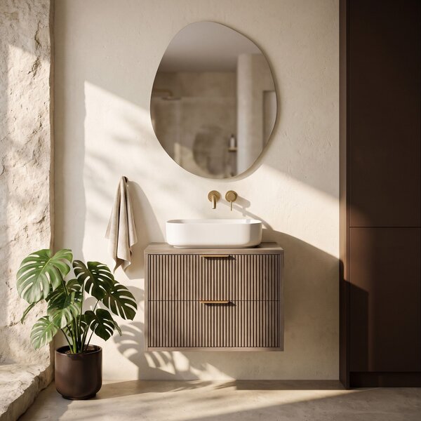 Mobile bagno sotto lavabo Rea Mono 60cm Grey Oak