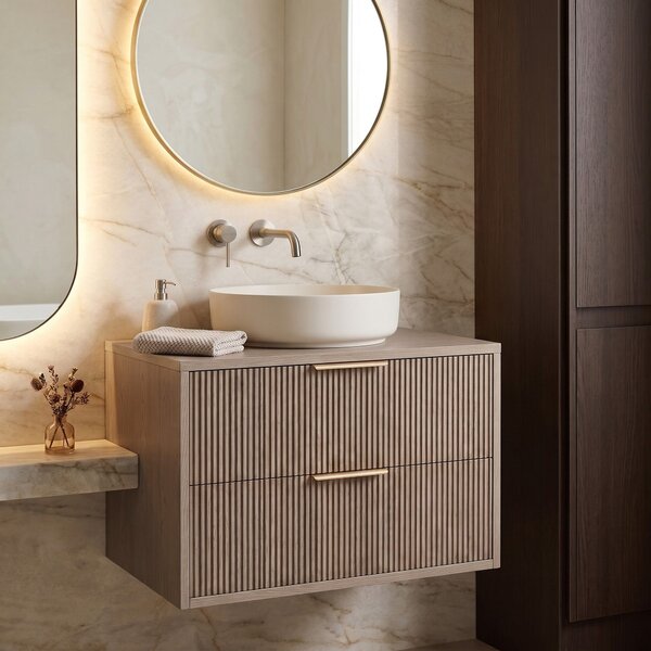 Mobile bagno sotto lavabo Rea Mono 80cm Grey Oak