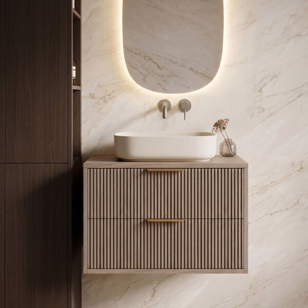 Mobile bagno sotto lavabo Rea Mono 60cm Grey Oak