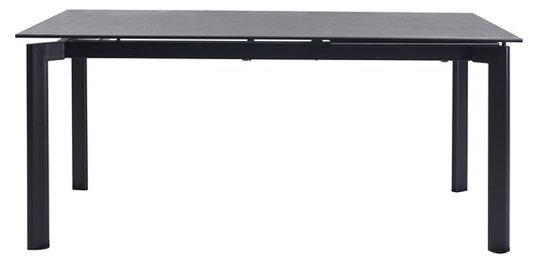 Tavolo da pranzo allungabile in ceramica nera e metallo L180-240 cm CARA