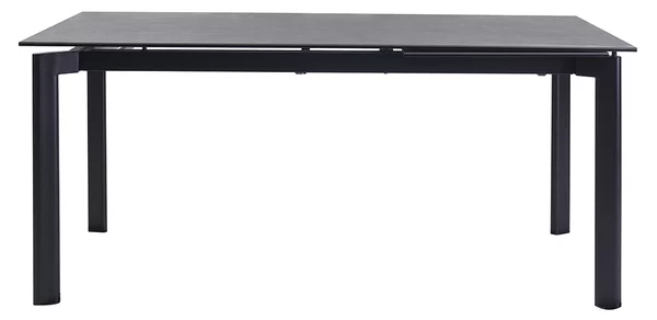 Tavolo da pranzo allungabile in ceramica nera e metallo L180-240 cm CARA