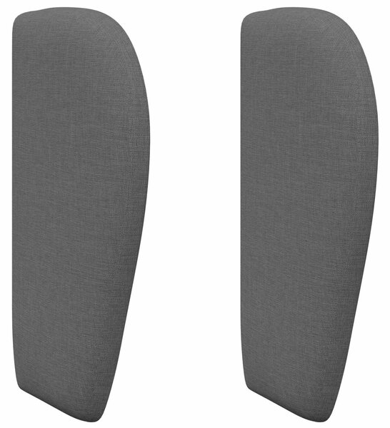 VidaXL Testiera con orecchie, grigio scuro, 40 x 23 x 6 cm, tessuto