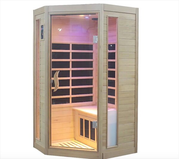 Sauna Finlandese Ad Infrarossi 2 Posti 107x93 Cm In Hemlock Canadese H188 Vorich Princess Eco