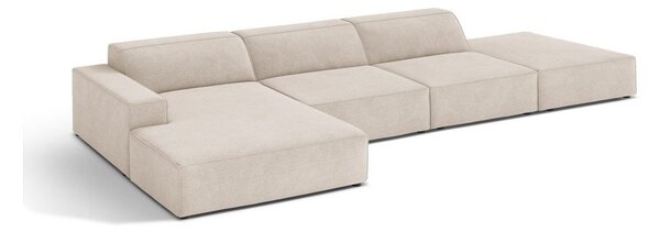 Divano angolare beige (con penisola a sinistra/con chaise lounge) Jodie – Micadoni