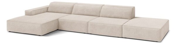 Divano angolare beige (con penisola a sinistra/con chaise lounge) Jodie – Micadoni