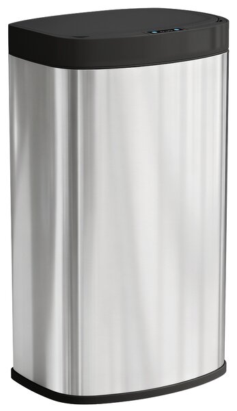 HOMCOM Pattumiera da cucina automatica con coperchio a chiusura morbida, 55 L in acciaio inossidabile, 38x28,5x69 cm, argento | Aosom Italy