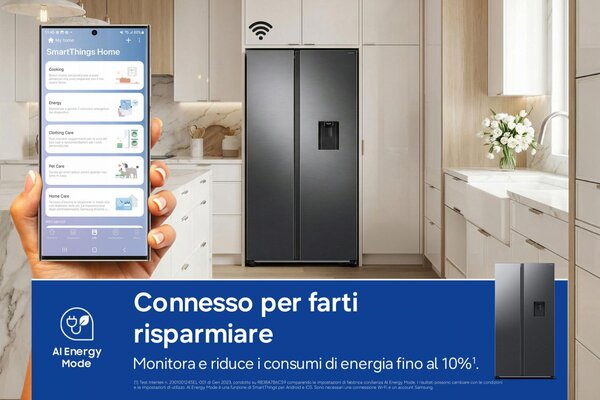 Samsung Frigorifero Americano Side by Side Capacit 578 Litri Classe energetica E Raffreddamento No Frost colore Nero - RS57DG410EB4EF