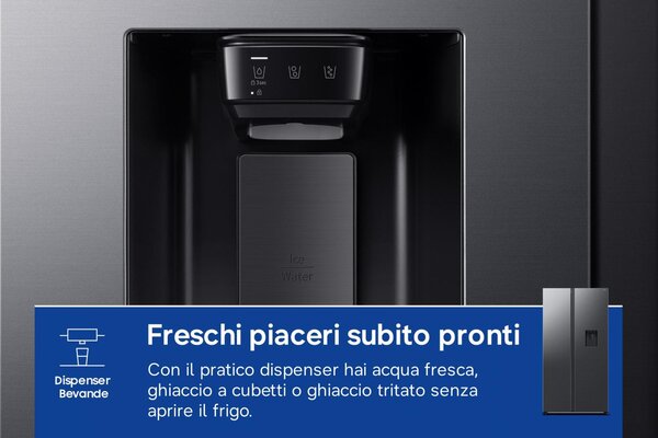 Samsung Frigorifero Americano Side by Side Capacit 578 Litri Classe energetica E Raffreddamento No Frost colore Nero - RS57DG410EB4EF