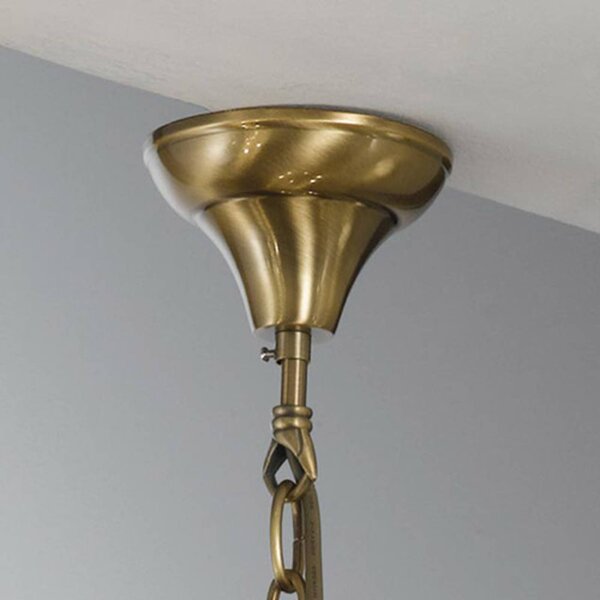 ORION Lampada a sospensione RIEKA, dimmerabile, Chiaro / Trasparente, Soggiorno / Sala da pranzo, Metallo, Antico, Lampada a sospensione