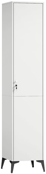 HOMCOM Armadio stretto con porta, asta e ripiani di stoccaggio per camera, 36x40x180 cm, bianco | Aosom Italy