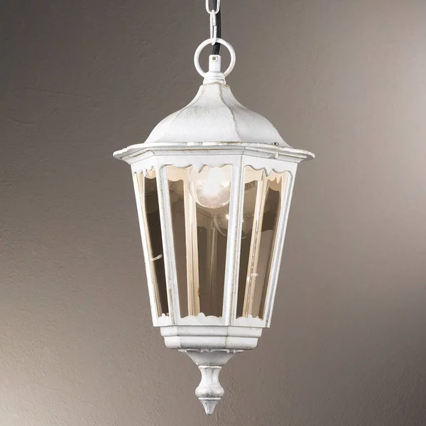 ORION Lampada sospensione Puchberg da esterni bianco-oro Puchberg, dimmerabile, Bianco / Opale, Alluminio, Antico
