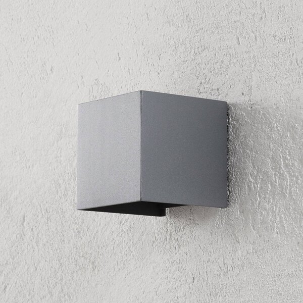 ORION Applique da esterni a LED Cube, Alluminio / Grigio / Zincato, Alluminio, Moderno, Applique LED da esterni