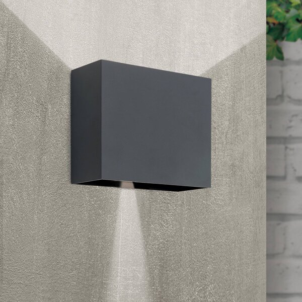 ORION Applique da esterni a LED Akzent, Alluminio / Grigio / Zincato, Metallo, Moderno, Applique LED da esterni