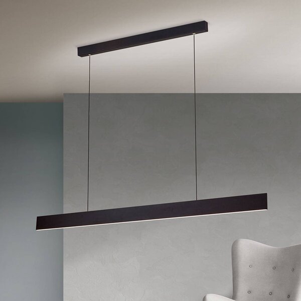 ORION LED sospensione Gideon, up- & downlight, nero dimmerabile, Nero, Soggiorno / Sala da pranzo, Alluminio, Moderno