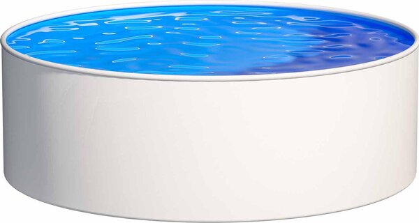 Piscina con pareti in acciaio Azuro WHITE 4,6 x 1,2 m incl. telo, skimmer e bocchetta di immissione