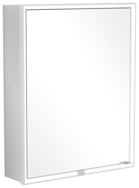 Villeroy & Boch My View Now armoire de toilette encastrée, 1 porte, charnières à gauche, avec éclairage, avec interrupteur marche/arrêt, compatible Smart Home, 600x750x167,5mm, A4586L00, A4586L00