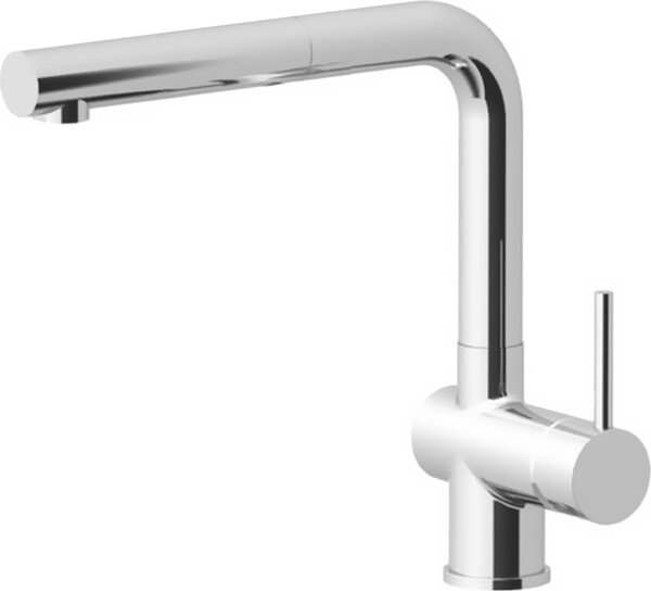 AquaCucina 45001-00 Miscelatore LAGO S in CROMO con bocca estraibile / Miscelatore da cucina / Miscelatore monocomando