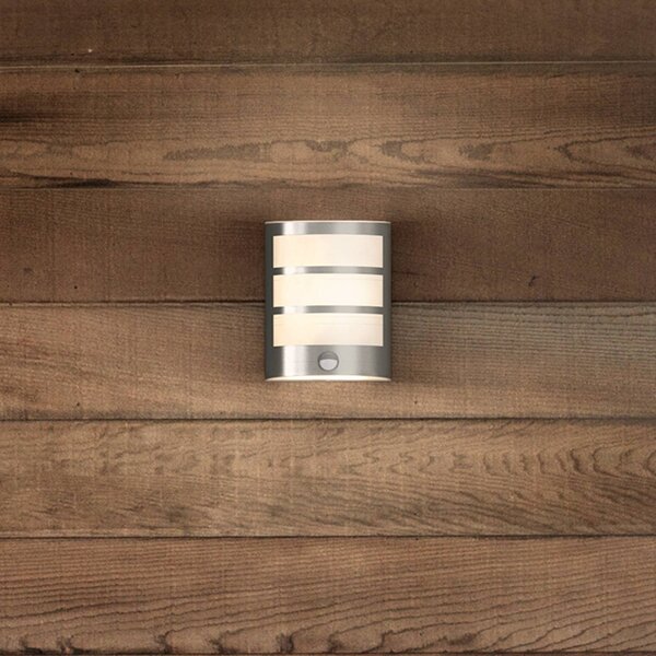 Philips Python Applique da esterno LED con sensore in acciaio inox, Alluminio / Grigio / Zincato, Acciaio Inox, Moderno